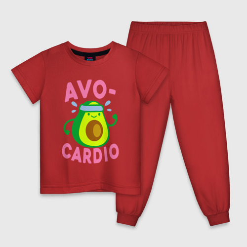 Детская пижама хлопок Avo-Cardio, цвет красный