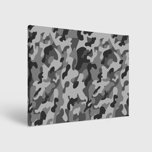 Холст прямоугольный Ночной камуфляж night camouflage милитари, цвет 3D печать