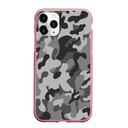 Чехол для iPhone 11 Pro Max матовый Ночной камуфляж night camouflage милитари