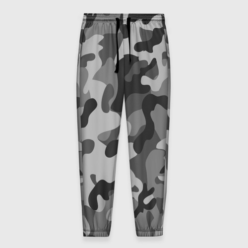 Мужские брюки с принтом Ночной камуфляж night camouflage милитари, вид спереди №1
