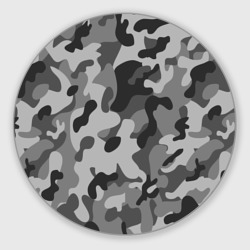 Круглый коврик для мышки Ночной камуфляж night camouflage милитари