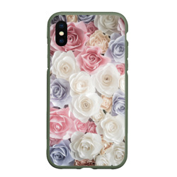 Чехол для iPhone XS Max матовый Цветы flowers 8 марта