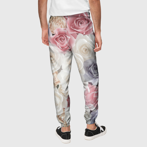 Мужские брюки 3D Цветы flowers 8 марта, цвет 3D печать - фото 5