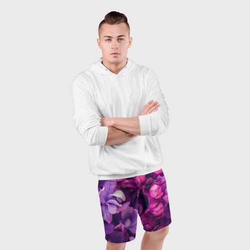 Мужские шорты спортивные Тюльпановый сад, цвет 3D печать - фото 5