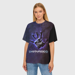 Женская футболка oversize 3D Рука Disturbed - фото 2