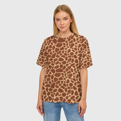 Женская футболка oversize 3D Жираф - фото 2