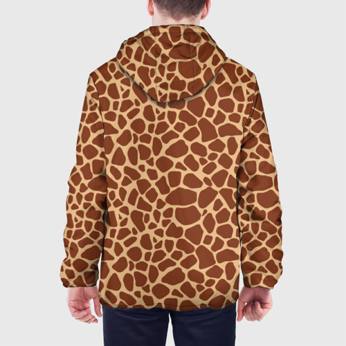 Мужская куртка 3D с принтом Жираф, вид сзади #2