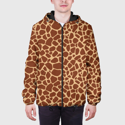 Мужская куртка 3D с принтом Жираф, вид сбоку #3