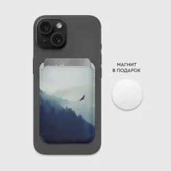 Картхолдер Magsafe магнитный Орёл над лесом eagle over the forest - фото 2