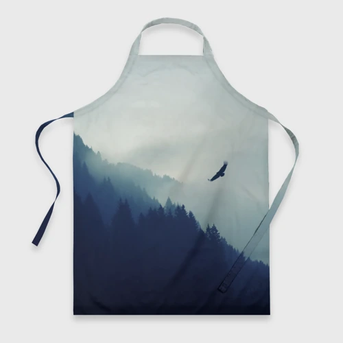 Фартук 3D Орёл над лесом eagle over the forest