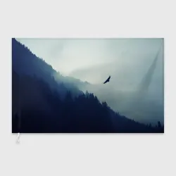 Флаг 3D Орёл над лесом eagle over the forest