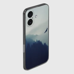 Чехол для iPhone 16 силиконовый с защитой камеры Орёл над лесом eagle over the forest - фото 2