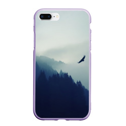 Чехол для iPhone 7Plus/8 Plus матовый Орёл над лесом eagle over the forest