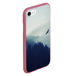 Чехол для iPhone 7/8 матовый Орёл над лесом eagle over the forest - фото 2
