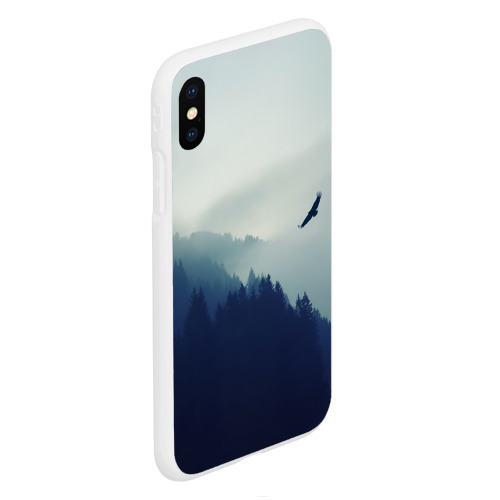 Чехол для iPhone XS Max матовый Орёл над лесом eagle over the forest - фото 3