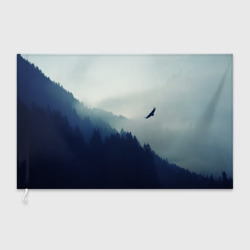 Флаг 3D Орёл над лесом eagle over the forest