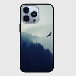 Чехол для iPhone 13 Pro Орёл над лесом eagle over the forest