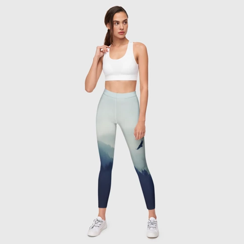 Леггинсы 3D Орёл над лесом eagle over the forest - фото 5