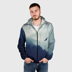 Мужская ветровка 3D Орёл над лесом eagle over the forest - фото 2