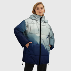 Женская зимняя куртка Oversize Орёл над лесом eagle over the forest - фото 2