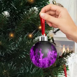 Ёлочный шар Фиолетовый огонь violet flame neon - фото 2