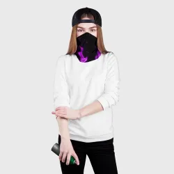 Бандана-труба 3D Фиолетовый огонь violet flame neon - фото 2