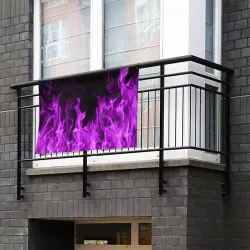 Флаг-баннер Фиолетовый огонь violet flame neon - фото 2