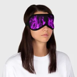 Маска для сна 3D Фиолетовый огонь violet flame neon - фото 2