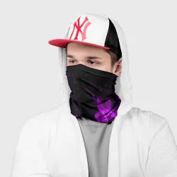 Бандана-труба 3D Фиолетовый огонь violet flame neon - фото 3