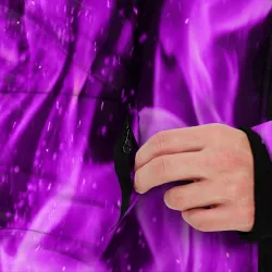 Мужская зимняя куртка 3D Фиолетовый огонь violet flame neon - фото 6