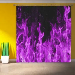 Фотошторы Фиолетовый огонь violet flame neon - фото 2