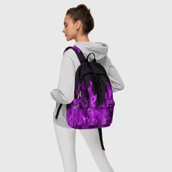 Рюкзак 3D Фиолетовый огонь violet flame neon - фото 4