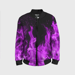 Детский бомбер 3D Фиолетовый огонь violet flame neon