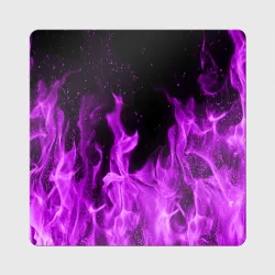 Магнит виниловый Квадрат Фиолетовый огонь violet flame neon