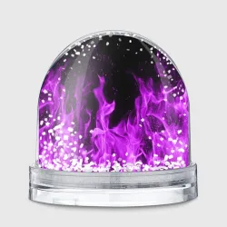 Игрушка Снежный шар Фиолетовый огонь violet flame neon