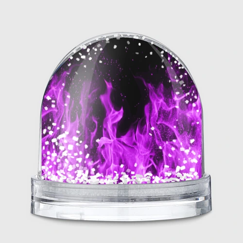 Игрушка Снежный шар Фиолетовый огонь violet flame neon
