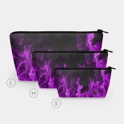 Косметичка 3D Фиолетовый огонь violet flame neon - фото 2