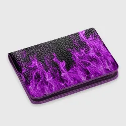 Картхолдер с принтом Фиолетовый огонь violet flame neon