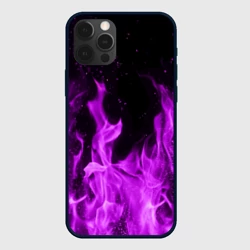 Чехол для iPhone 12 Pro Фиолетовый огонь violet flame neon
