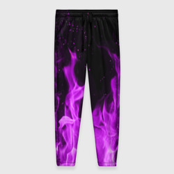 Женские брюки 3D Фиолетовый огонь violet flame neon