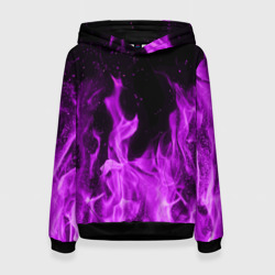 Женская толстовка 3D Фиолетовый огонь violet flame neon