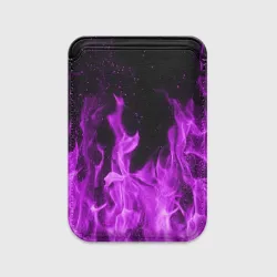 Картхолдер Magsafe магнитный Фиолетовый огонь violet flame neon