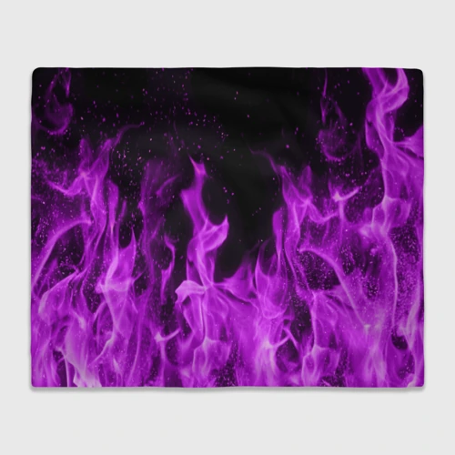 Плед 3D Фиолетовый огонь violet flame neon