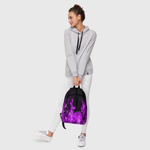 Рюкзак 3D Фиолетовый огонь violet flame neon - фото 7