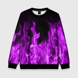 Детский свитшот 3D Фиолетовый огонь violet flame neon