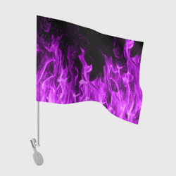 Флаг для автомобиля Фиолетовый огонь violet flame neon