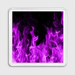 Магнит 55*55 Фиолетовый огонь violet flame neon