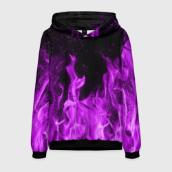 Мужская толстовка 3D Фиолетовый огонь violet flame neon