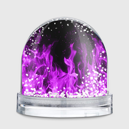 Игрушка Снежный шар Фиолетовый огонь violet flame neon - фото 2