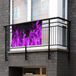 Флаг-баннер Фиолетовый огонь violet flame neon - фото 2